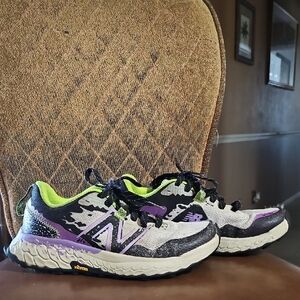New Balance Fresh Foam X Hierro V7 Black Purple Trail Sneakers Running Shoes